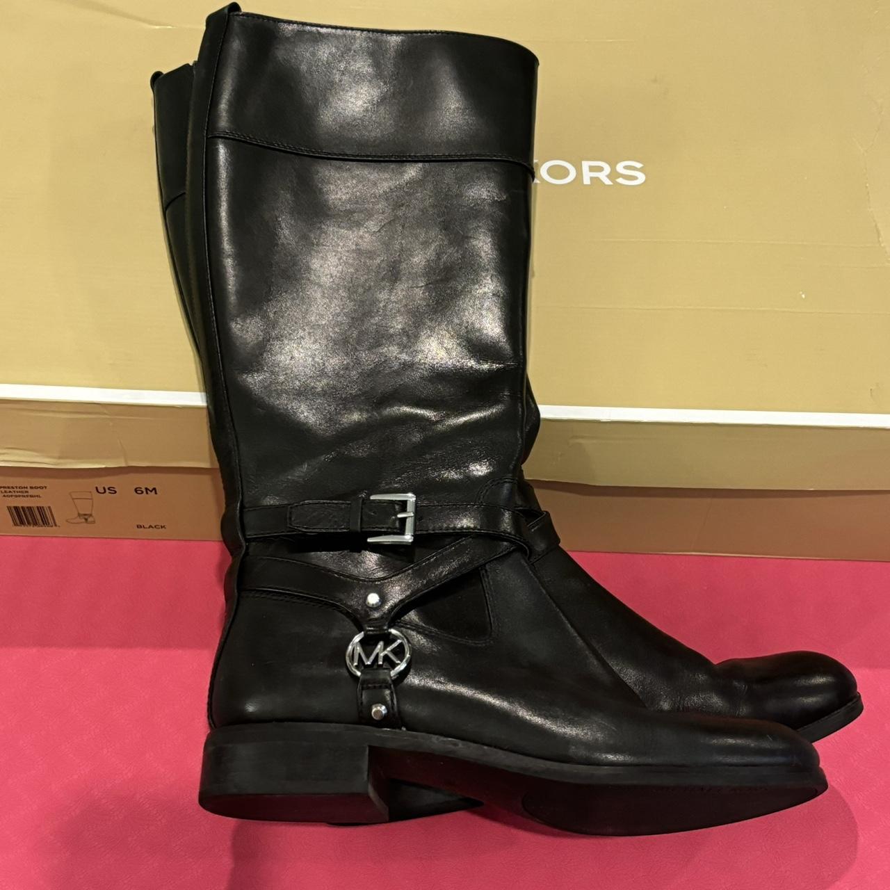 Michael kors tall leather boots hotsell