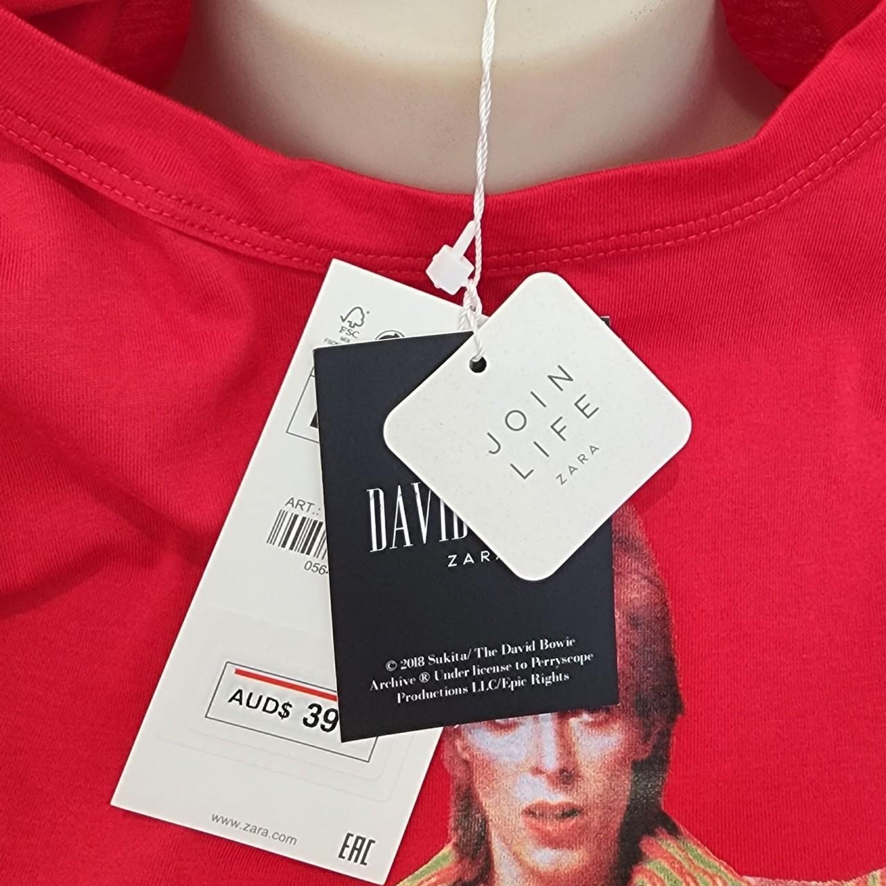 Tshirt. Zara brand new David Bowie print. Never got | Depop