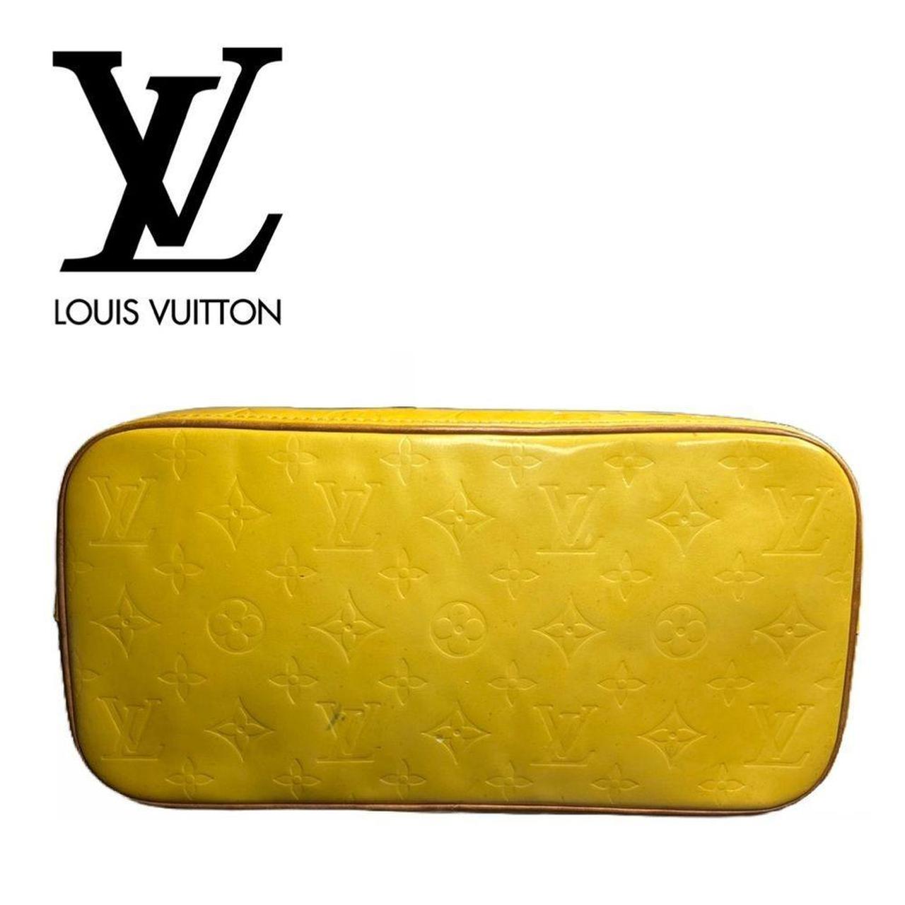 Vintage Louis Vuitton Green Vernis Monogram Tote - Depop