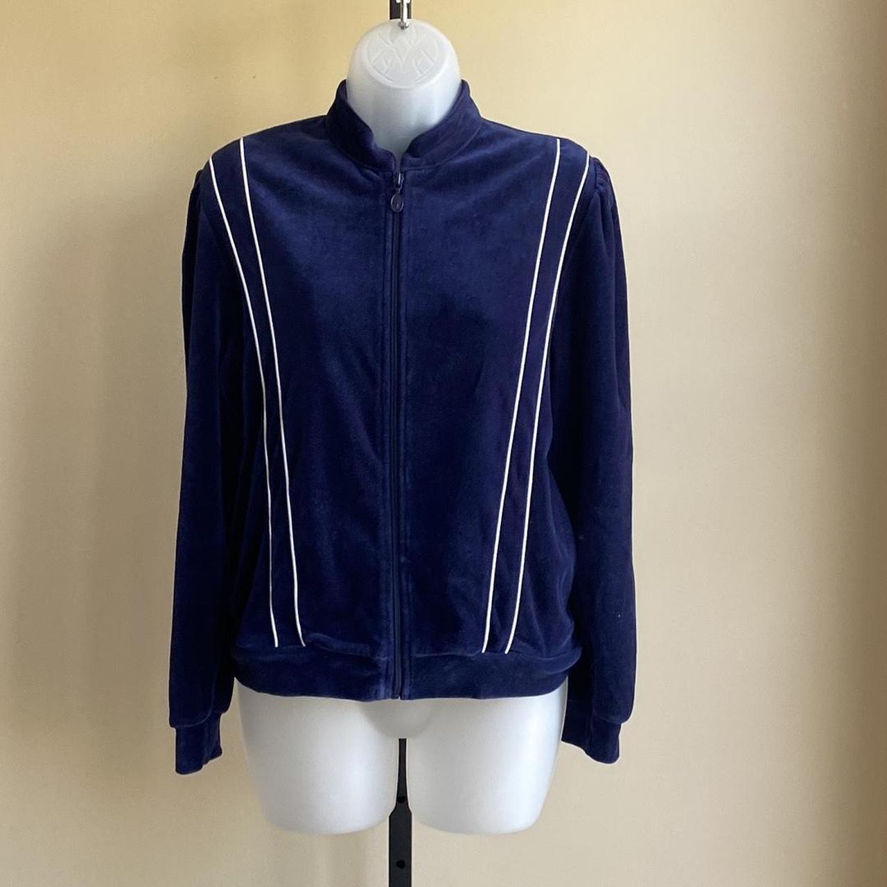 Vintage 70s 80s Velour Tracksuit Leisure Jacket Top... - Depop