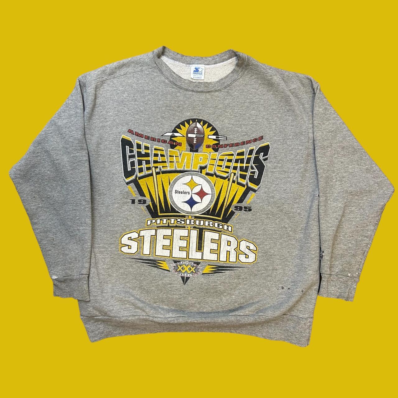 Vintage 90s Pittsburgh Steelers NFL Crewneck... - Depop