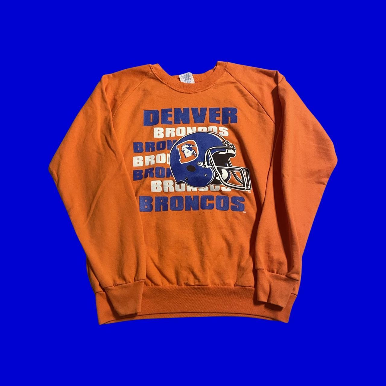 Vintage 80s NFL Denver Broncos Crewneck Sweatshirt Printed 