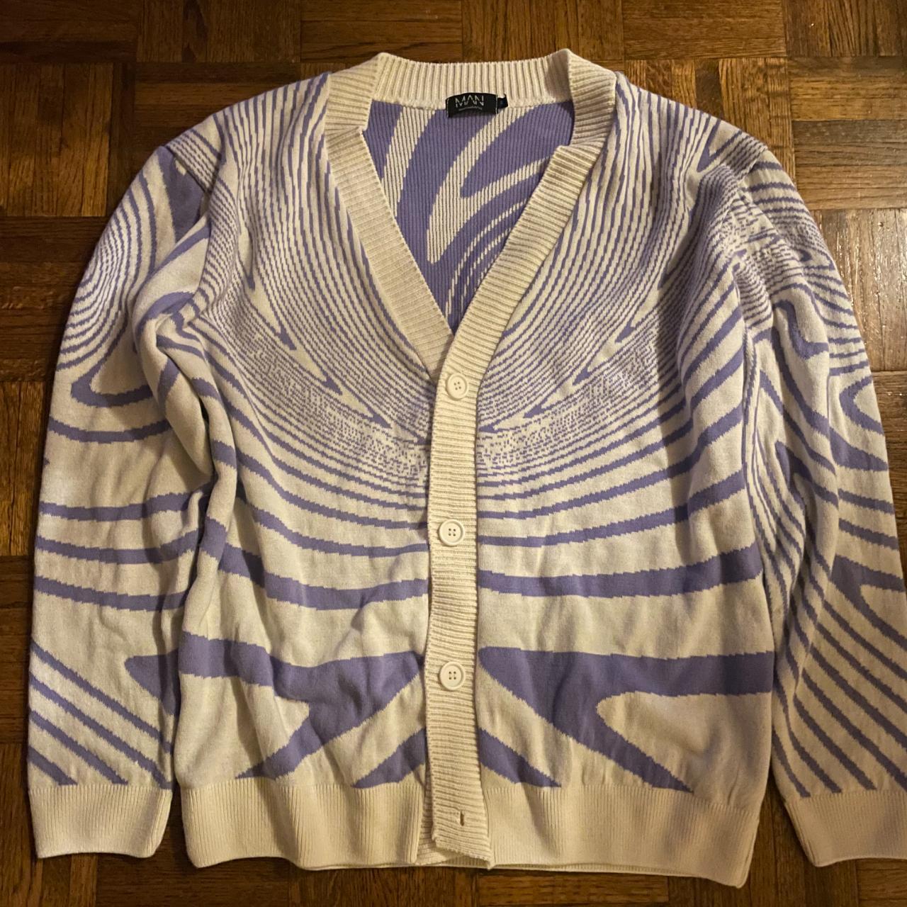 Purple Cardigan Condition 8/10 Men Size S (fits like M) - Depop