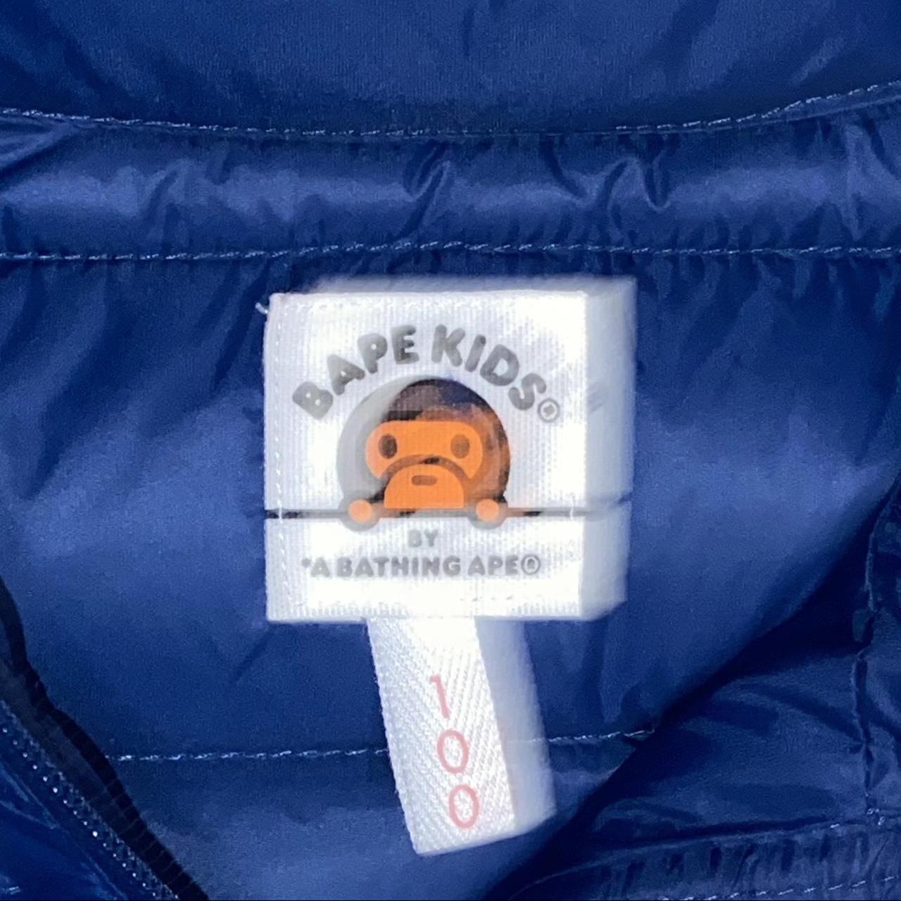 BAPE Navy and White Jacket | Depop