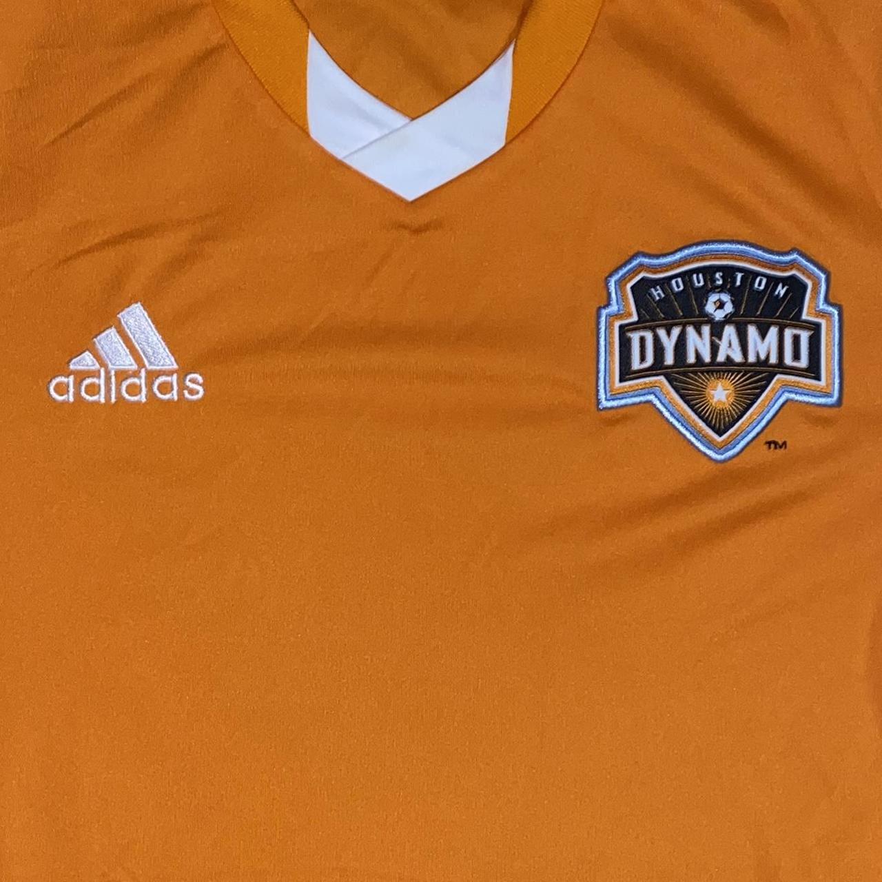 Adidas Men's Houston Dynamo Pregame Short-Sleeve T-Shirt Small Bright Orange