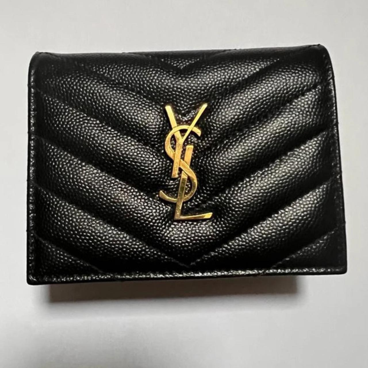 Yves Saint Laurent card holder quilted cassandre... - Depop