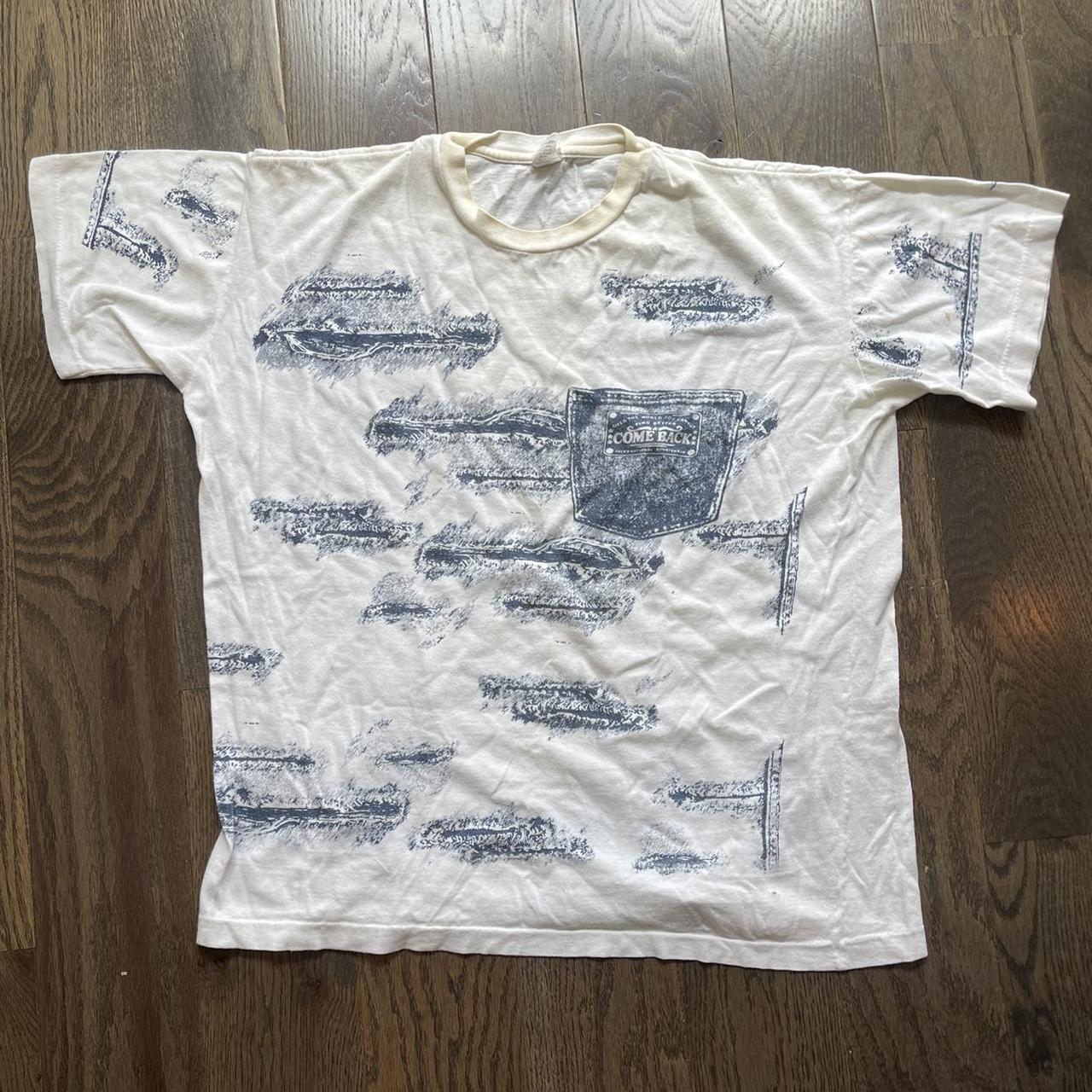 Vintage Come Back Denim Shirt Wrap around print Has... - Depop