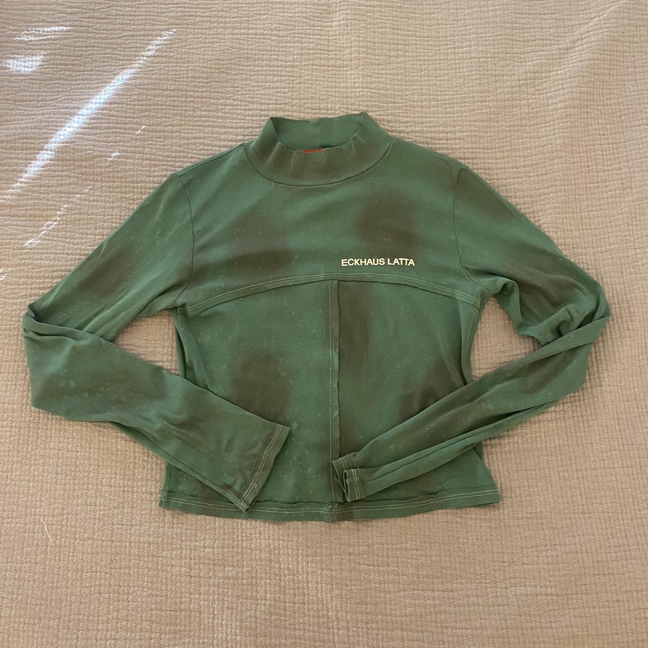 Eckhaus Latta Women's Green and Grey T-shirt