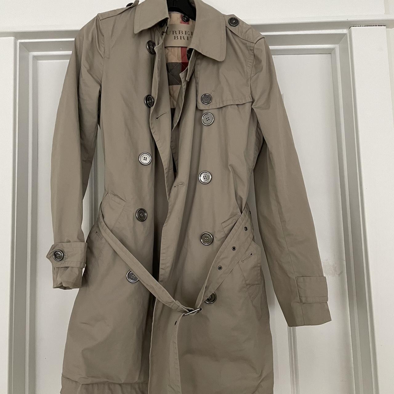 Burberry Belted Classic Trench Coat Size: 4 Approx... - Depop