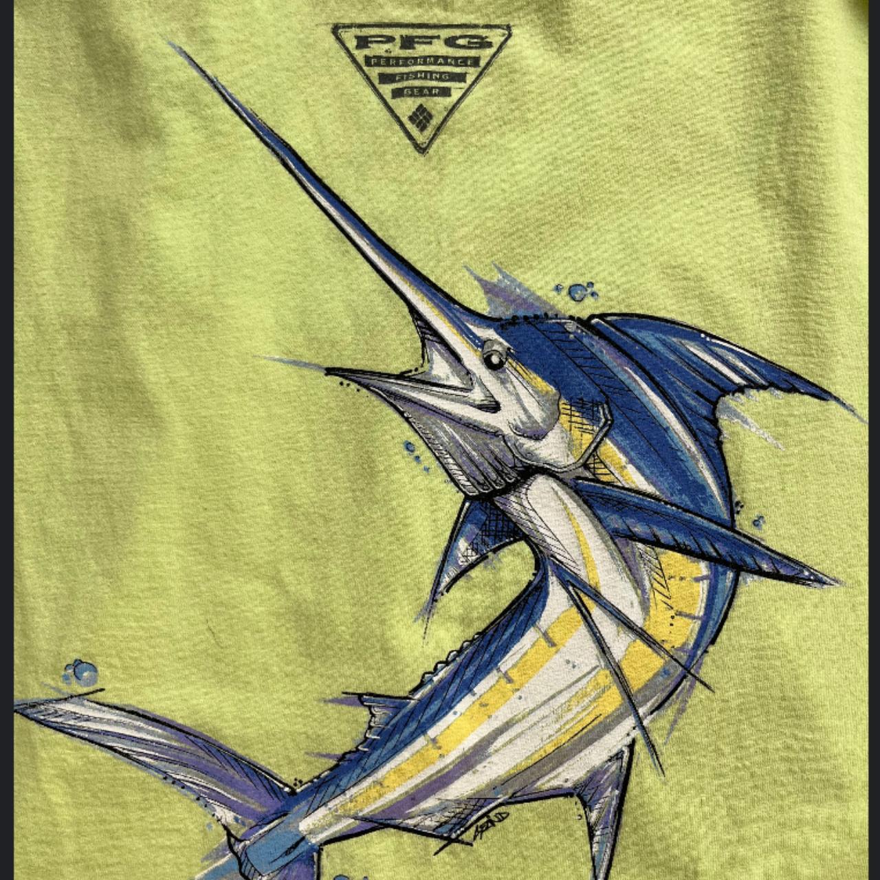 Columbia PFG Mens XL Swordfish Fishing Logo T Shirt