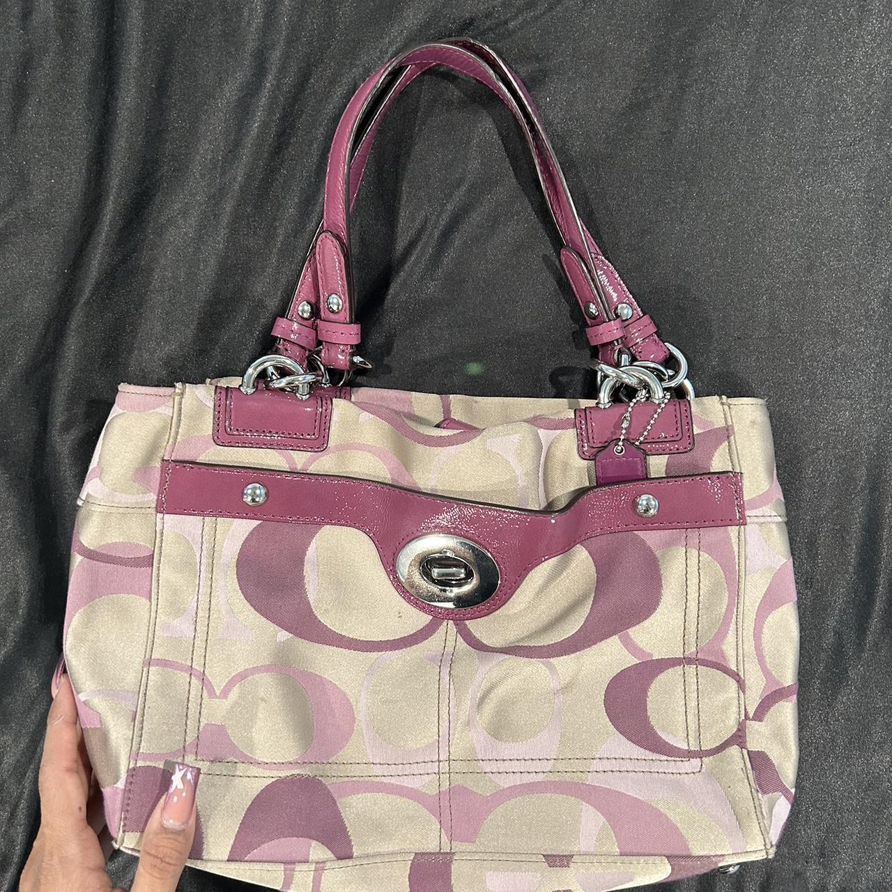 Coach purple purse💜 Has two minor marks outside and... - Depop