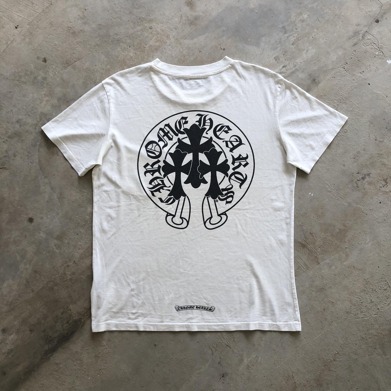 Distressed CHROME HEARTS Single Pocket T-Shirt TAG | Depop