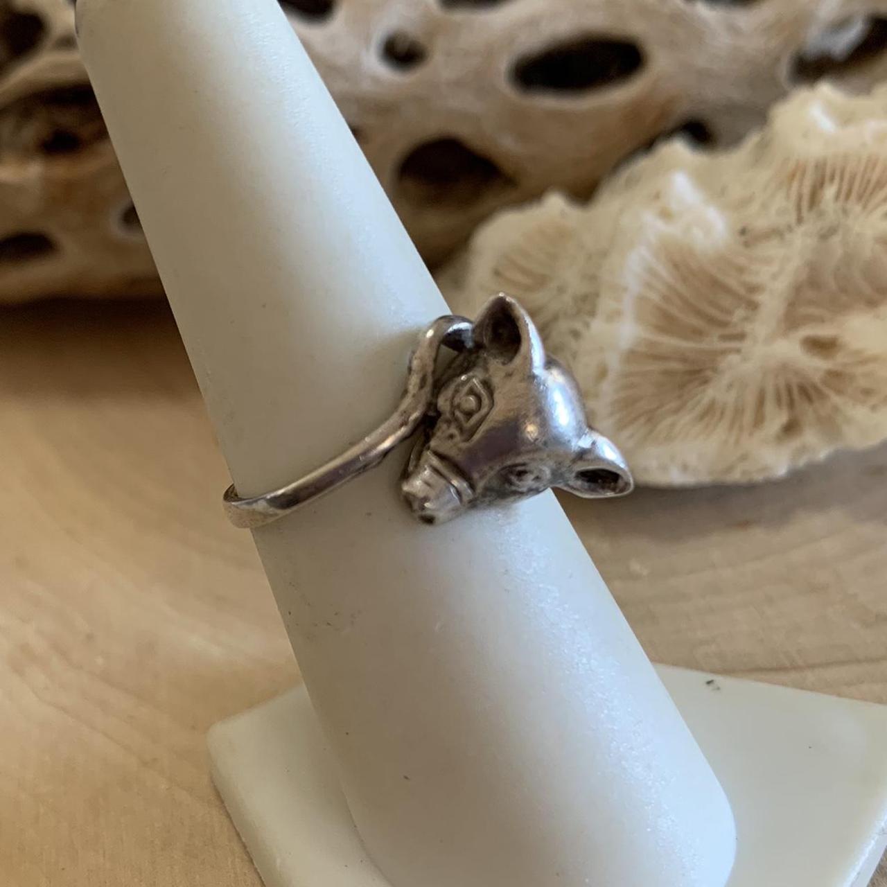 Sterling silver sale pig ring