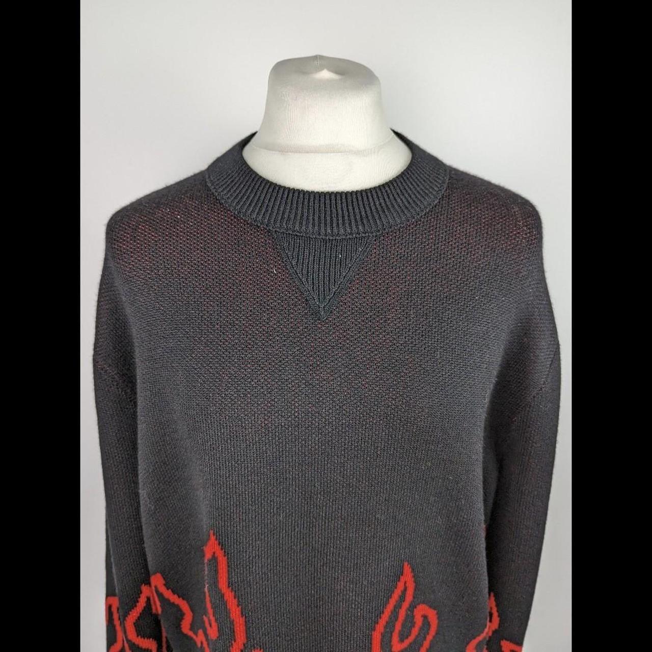 HUGO Men s Sfire Jumper Black Red Flames Add. Depop