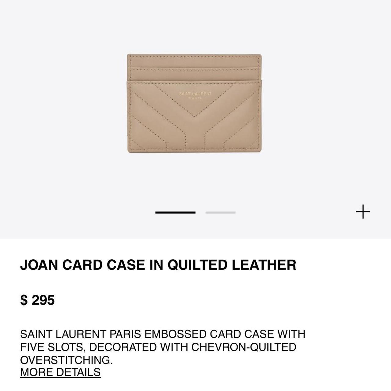 JOAN card case in quilted leather, Saint Laurent