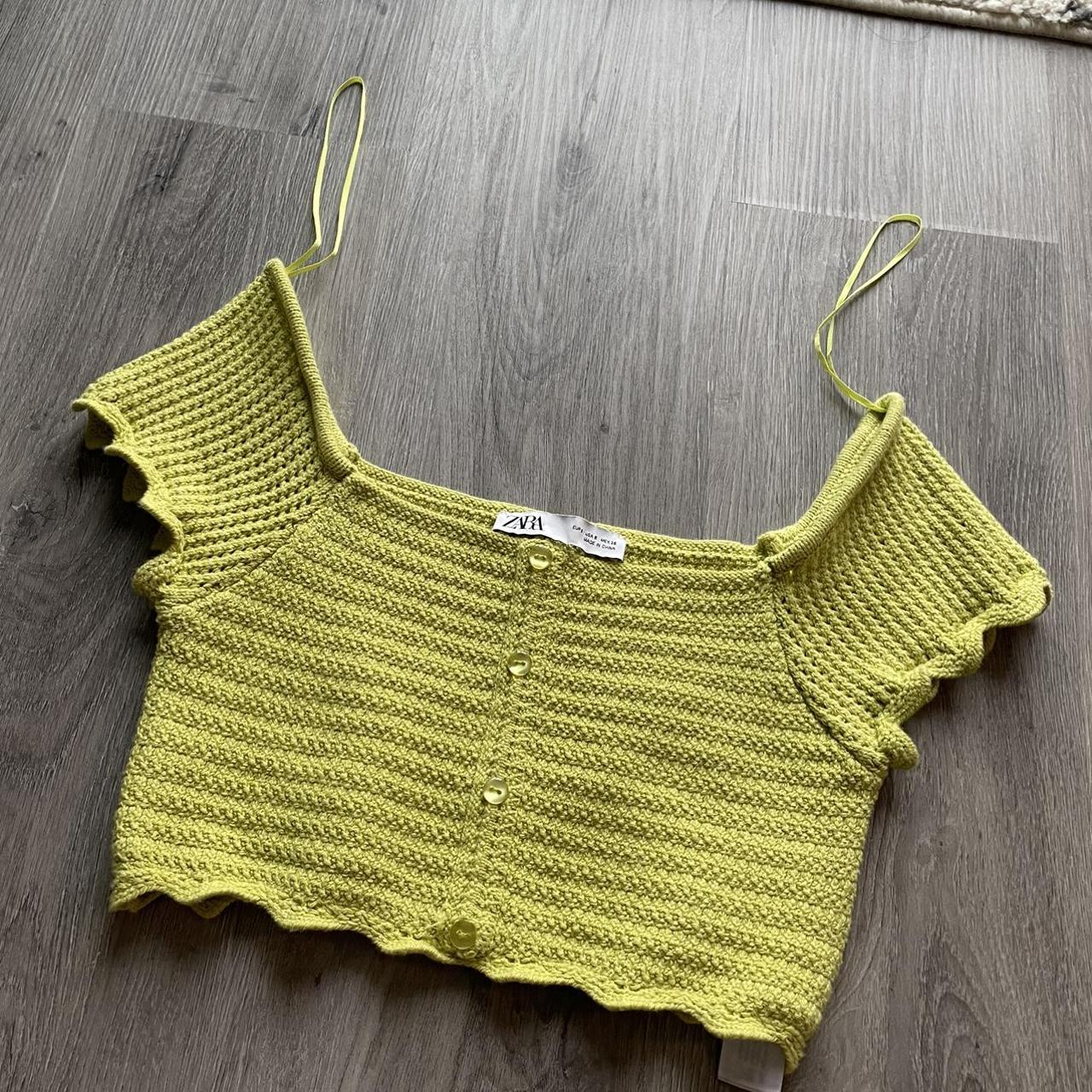 Zara knit crop top Size small Just not my style... Depop