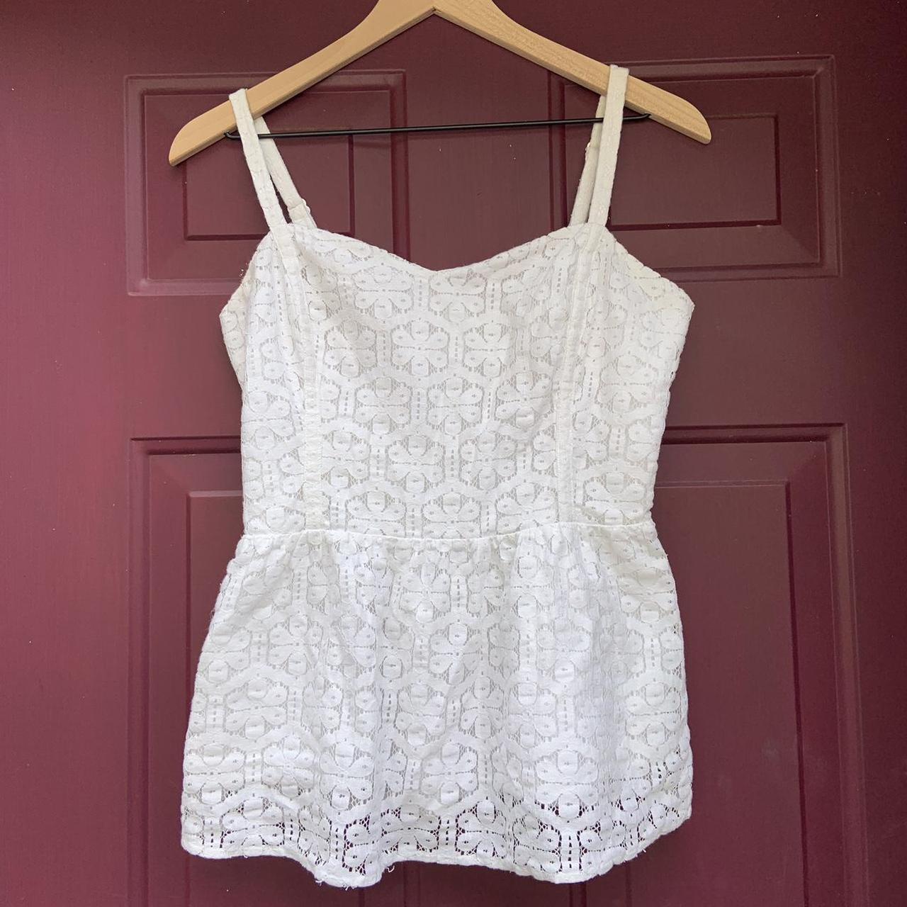 Coquette Dainty white lilly pulitzer tank top The... - Depop