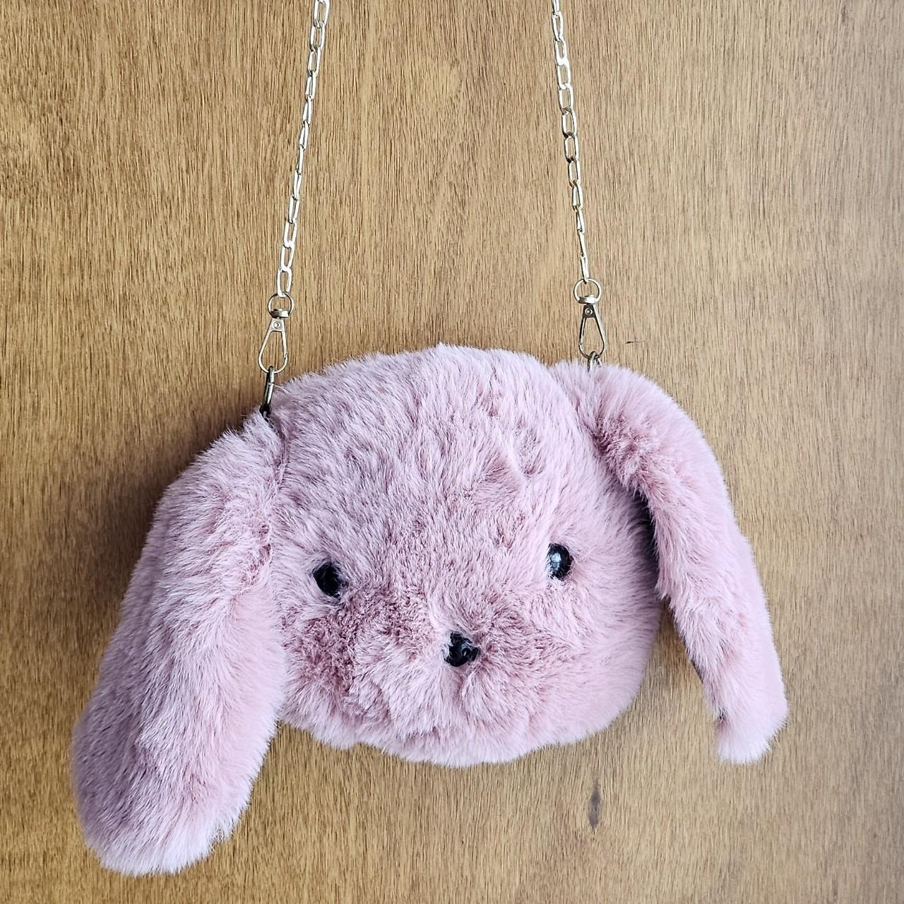 Bunny Head Bag. Mauve-pink fluffy (supper soft) | Depop