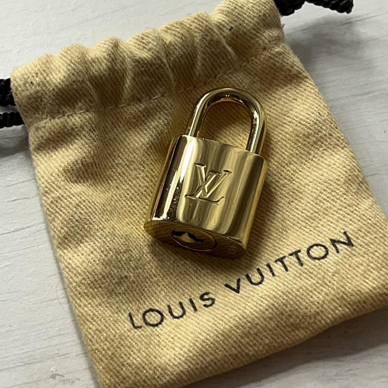 Louis Vuitton Lock and Key Gold Necklace Vintage LV - Depop
