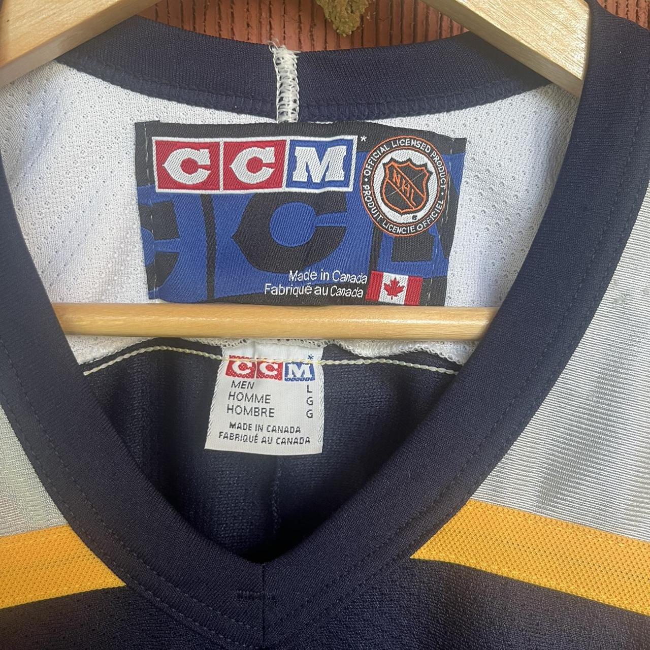 CCM, Shirts, Mens Vintage Ccm Nhl Nashville Predators Jersey White Blue  Yellow L