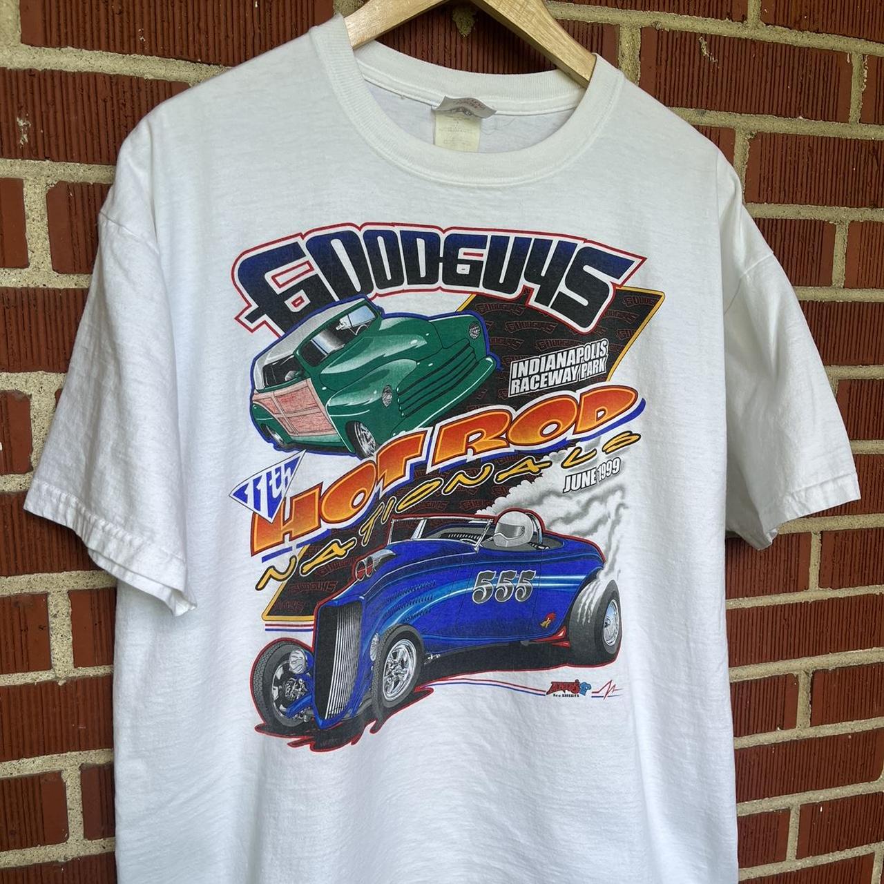 Vintage 90s Hot Rod Racing GoodGuys T-Shirt Tagged... - Depop