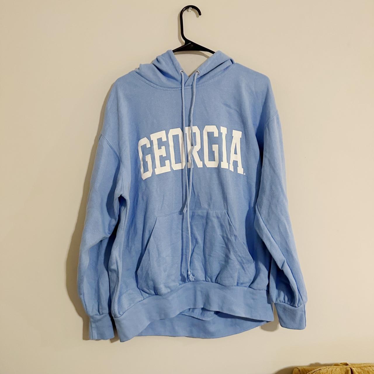 Super cute and cozy Georgia blue hoodie sweatshirt Depop