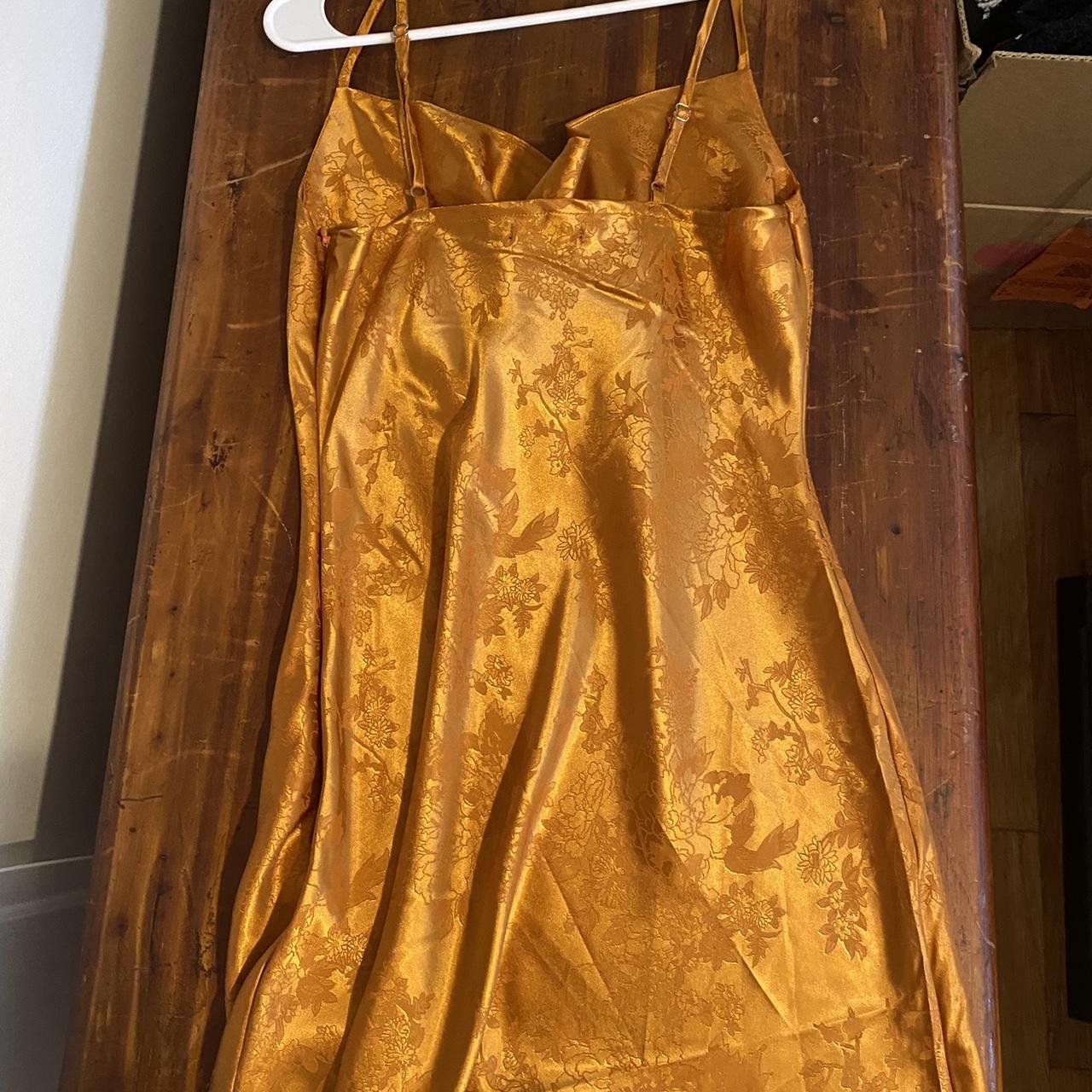 nasty gal gold slip dress never worn super small Depop