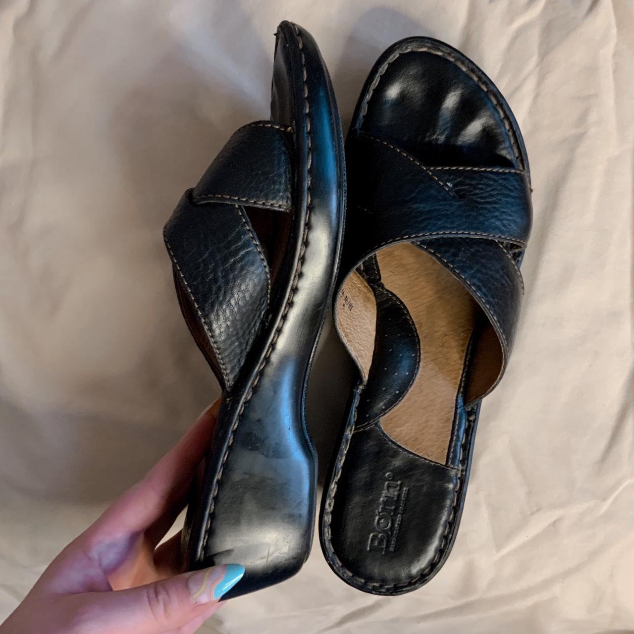 Born Women's Black Sandals | Depop