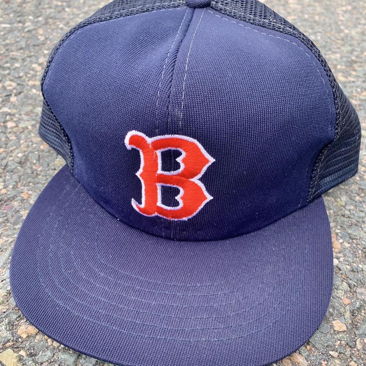 Vtg 80s MLB Boston Red Sox Snapback Trucker Hat 