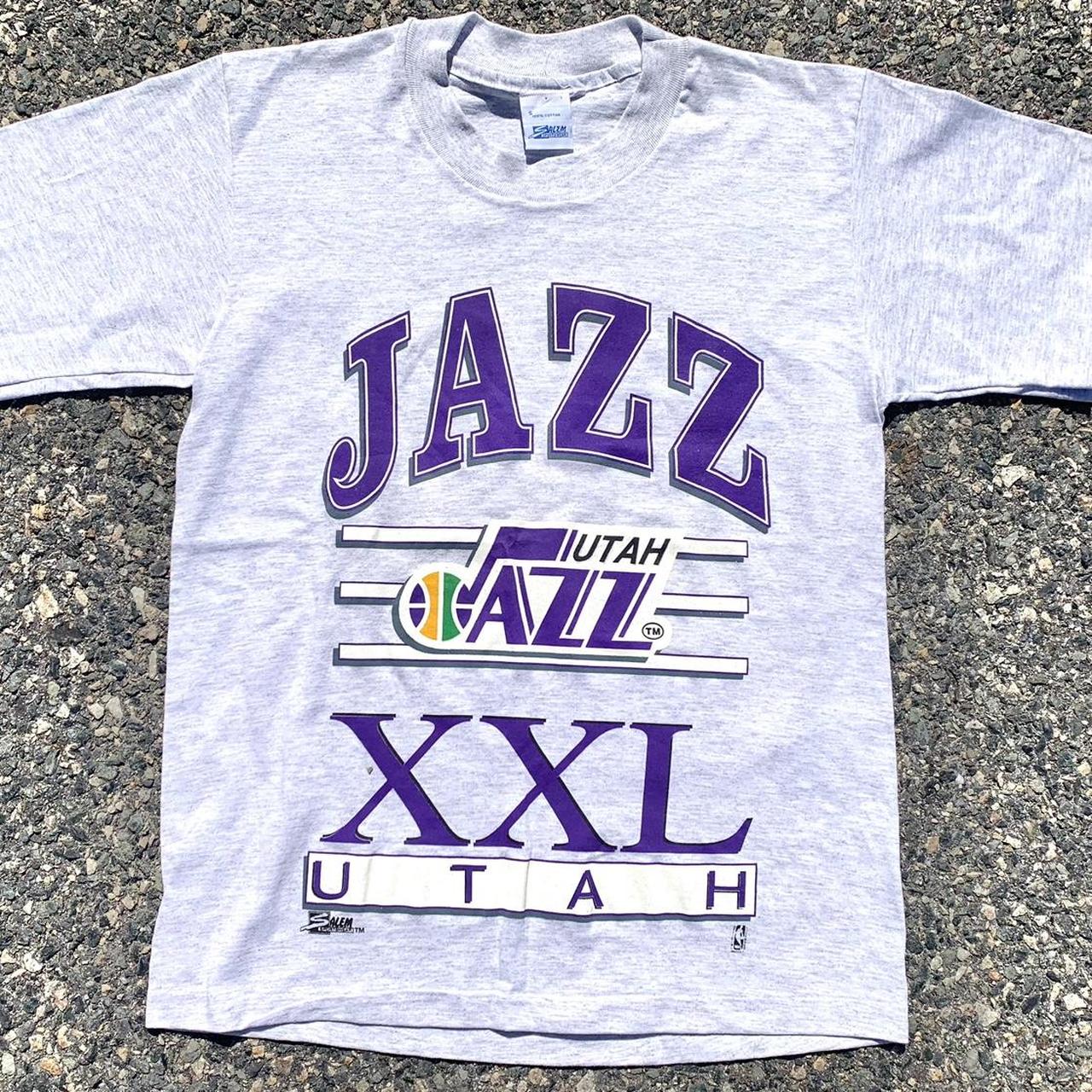 Vintage Utah Jazz Retro 90's NBA Basketball Salem - Depop