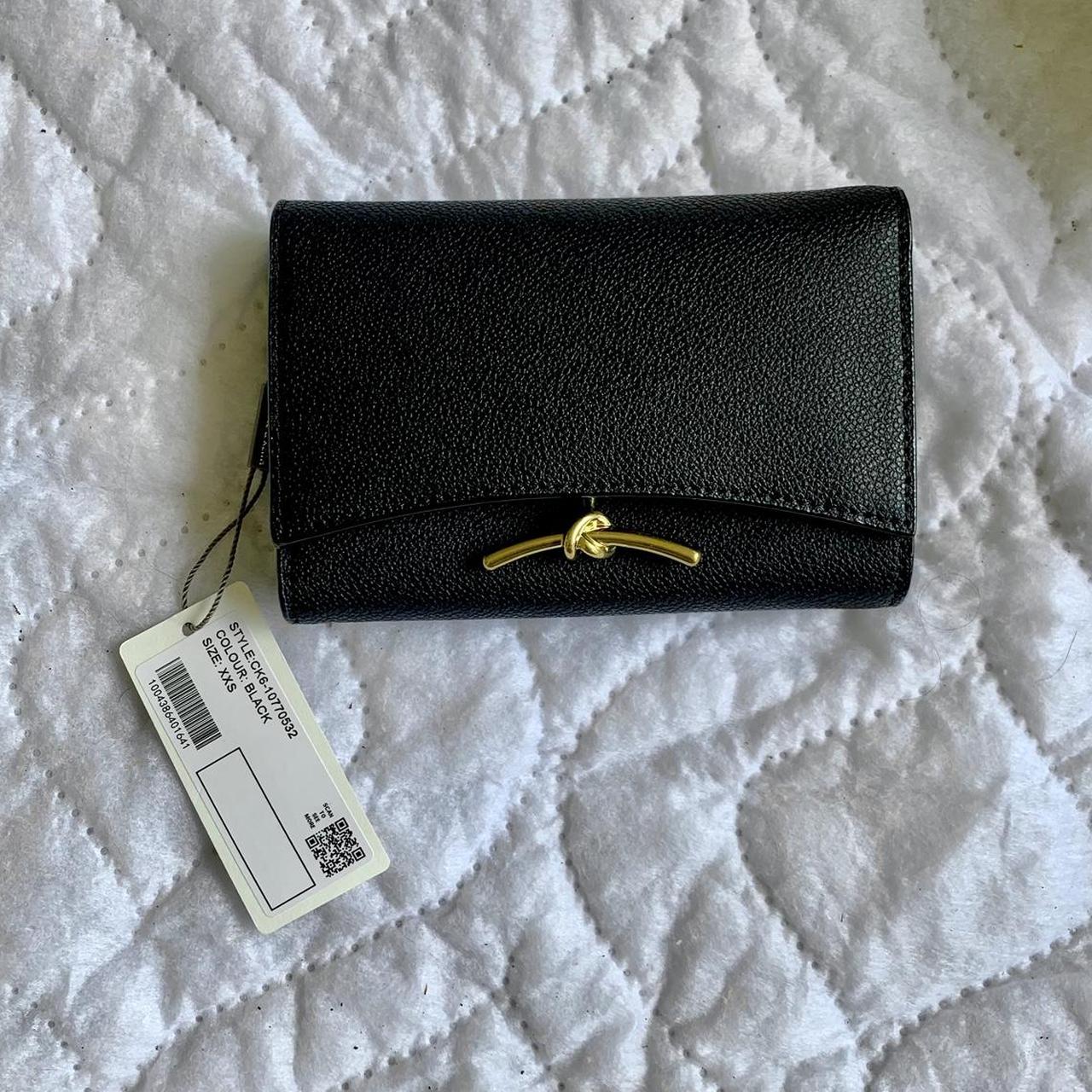Charles & Keith Women's Black and Gold Wallet-purses