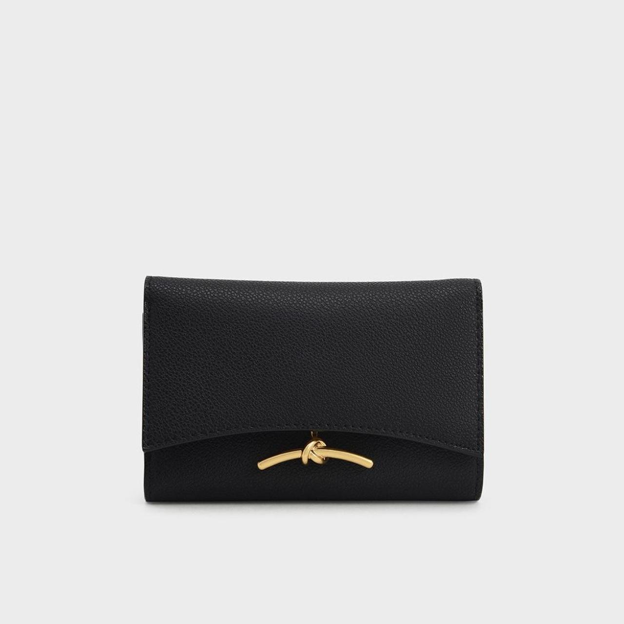 Charles & Keith Women's Black and Gold Wallet-purses (2)