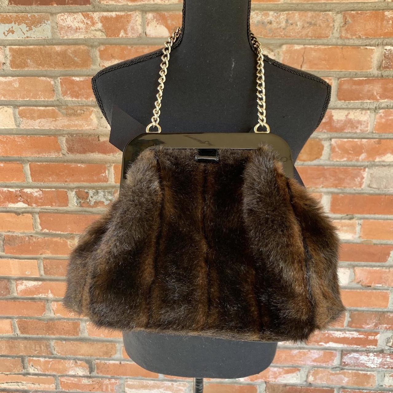 Brand New Without Tags Kate Spade faux fur purse. - Depop