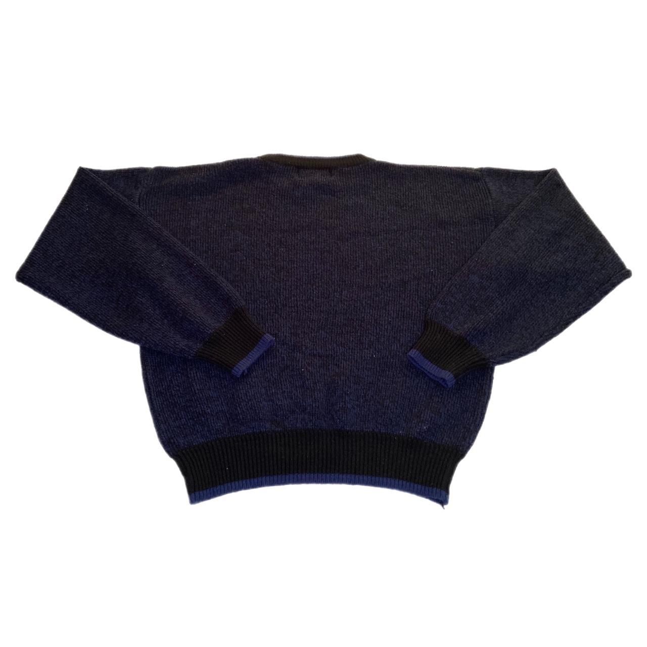 Men's Navy and Black Jumper | Depop