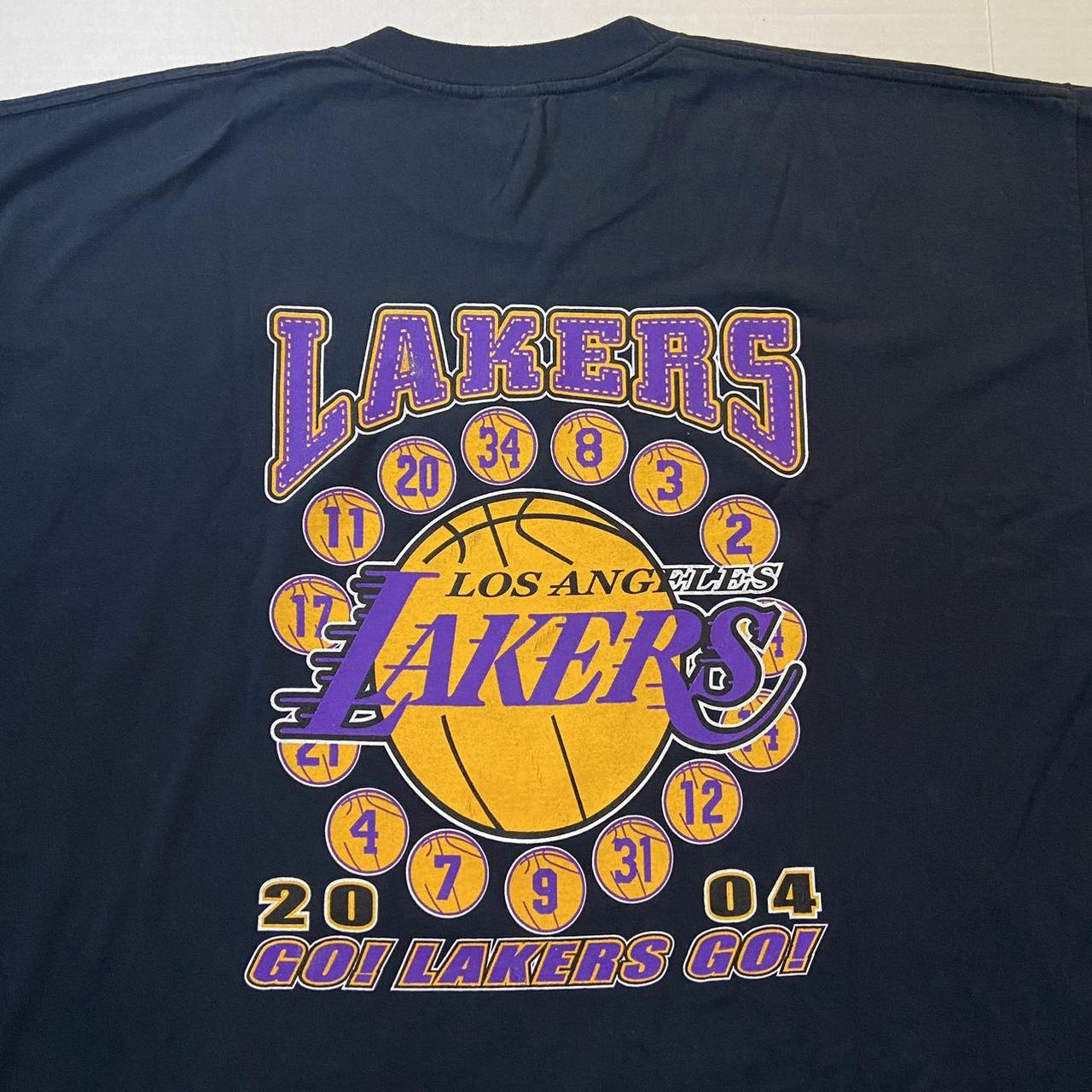 VINTAGE L.A. LAKERS 2004 NBA Playoffs Men's T-shirt Sz XL Shaq Kobe Payton  Fox