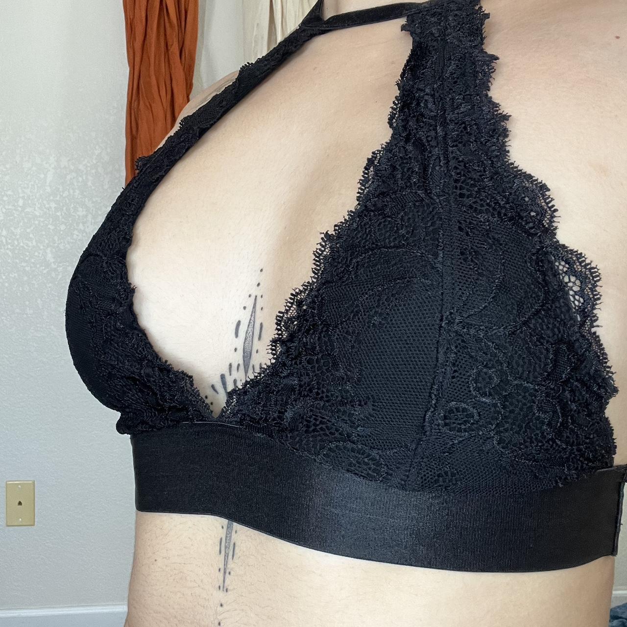 Black lace bra