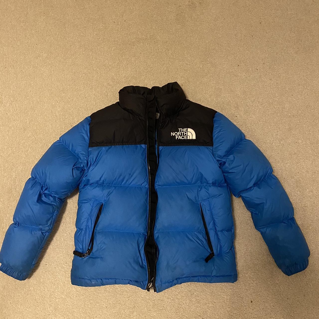 The North Face 700, Blue and Black Puffer.... - Depop