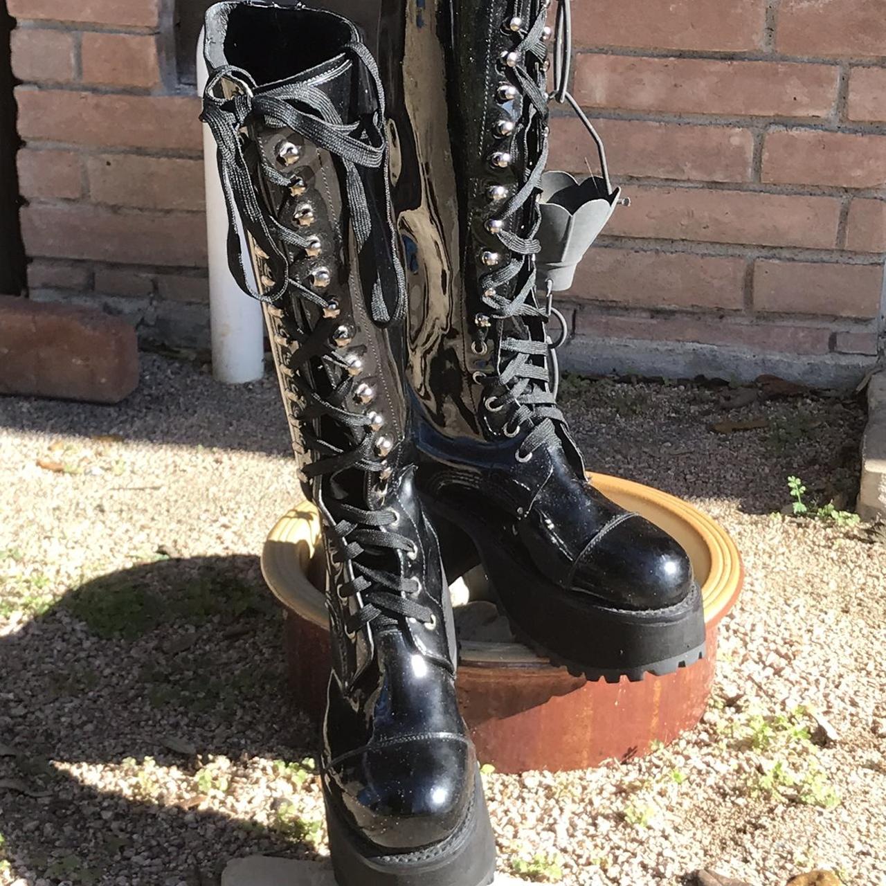 90s knee high platform boots