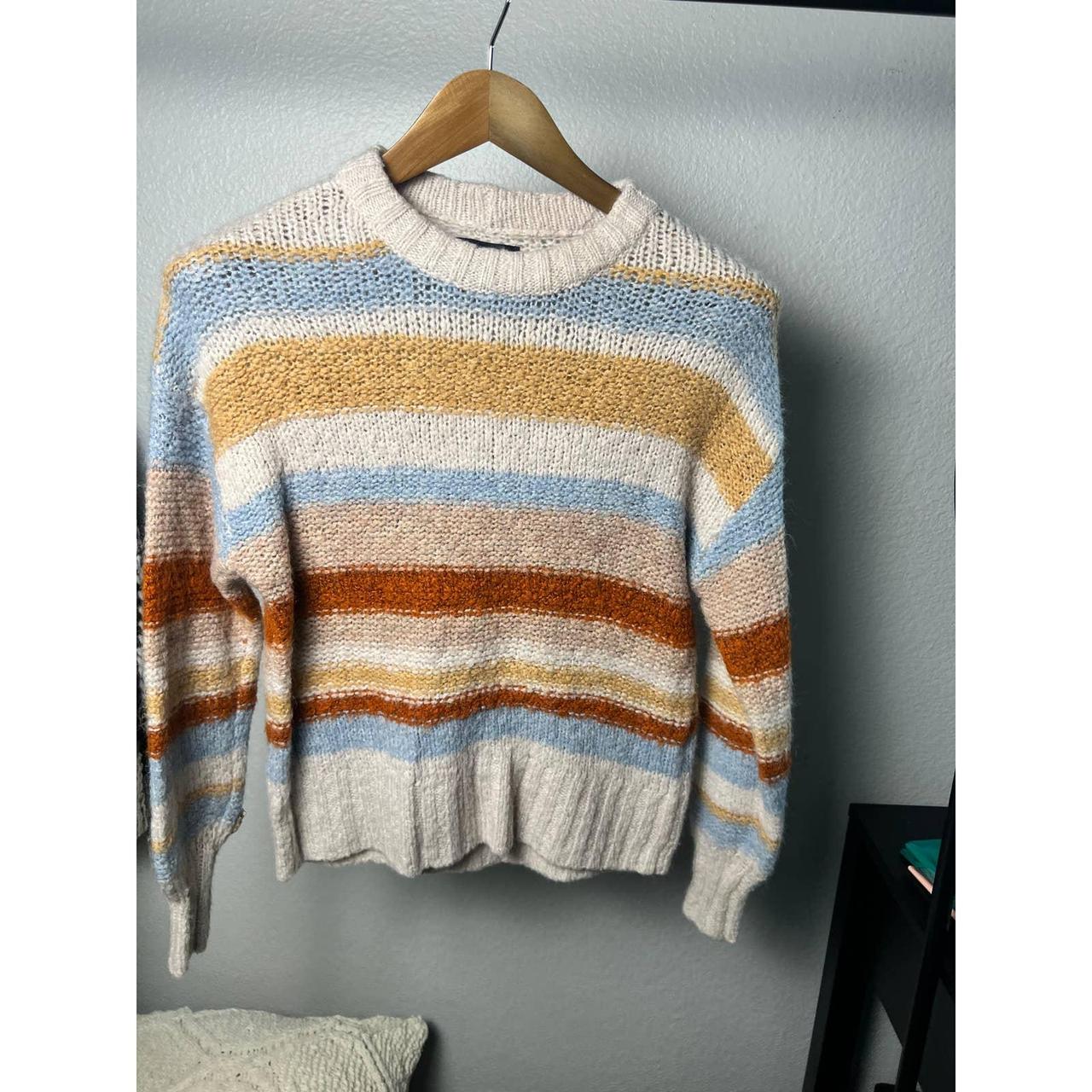 American eagle striped online sweatshirt