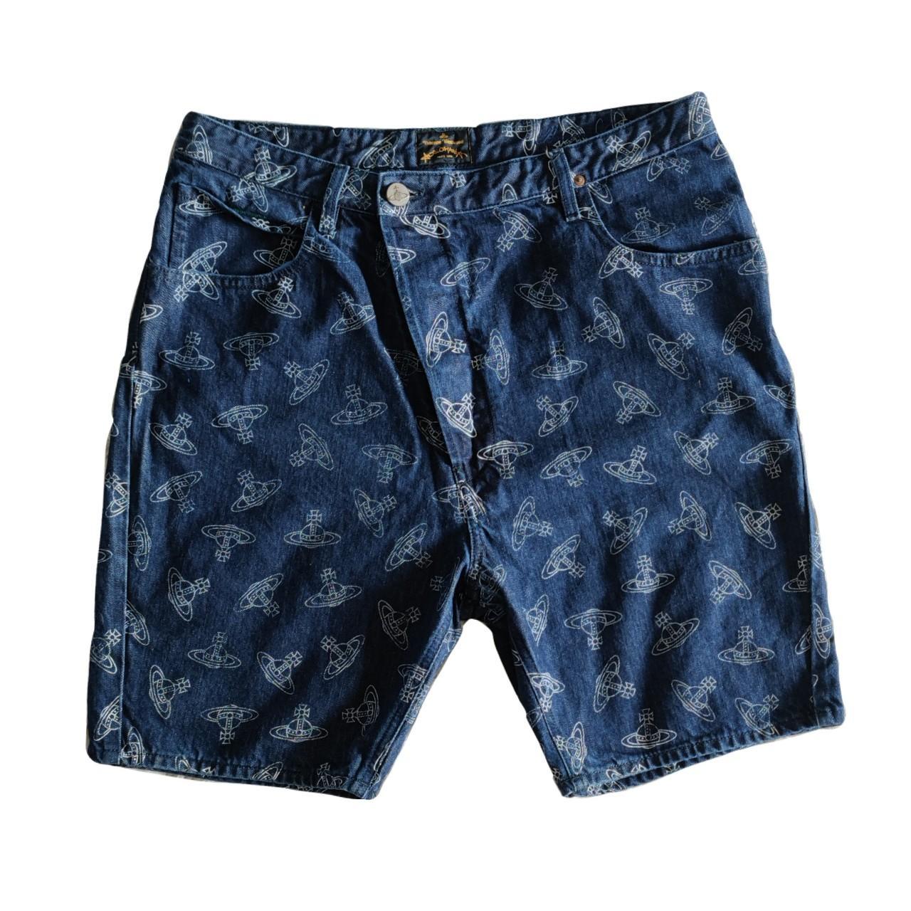 Vivienne Westwood Men's Blue and Navy Shorts | Depop