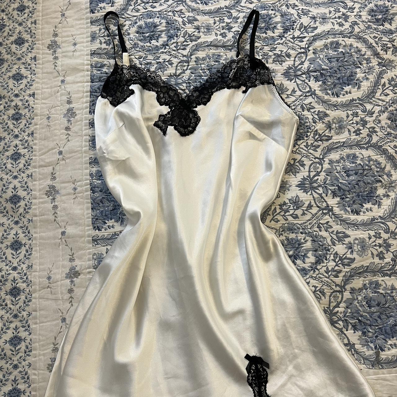 Beautiful black and white Victoria Secret night gown... Depop