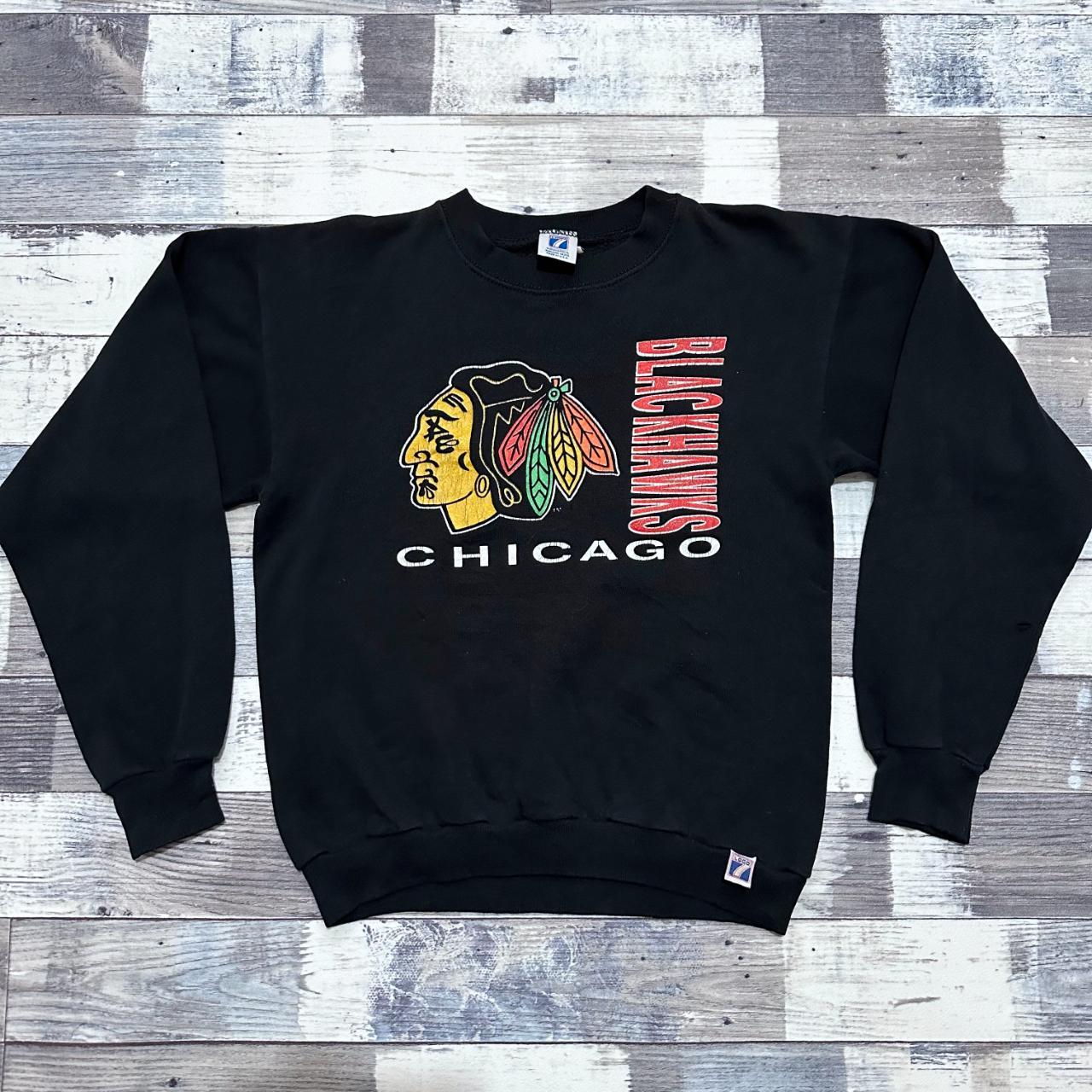 Vintage Chicago Blackhawks Made In USA NHL Logo 7 Depop