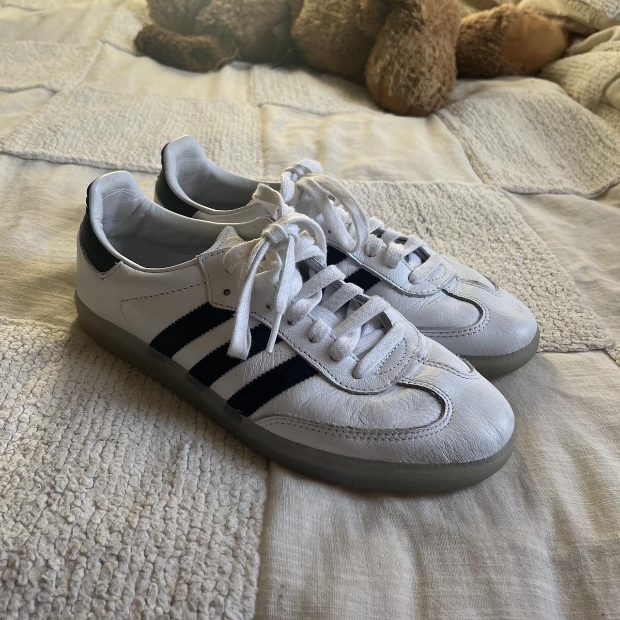 FREE SHIPPING Adidas gum sole white and black... - Depop
