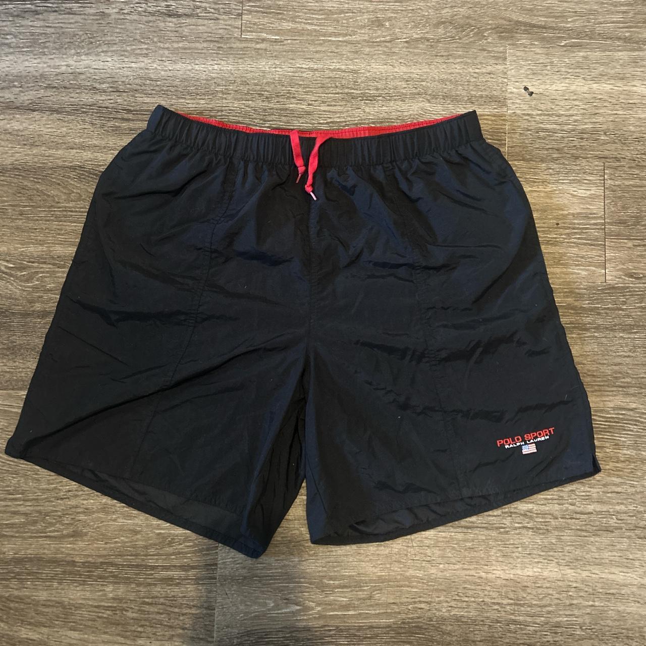 Polo Sport Men's Black and Red Shorts | Depop