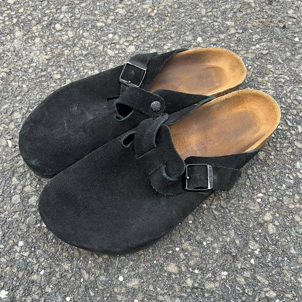 Vintage Birkenstock Boston black suede clog 44 men’s...