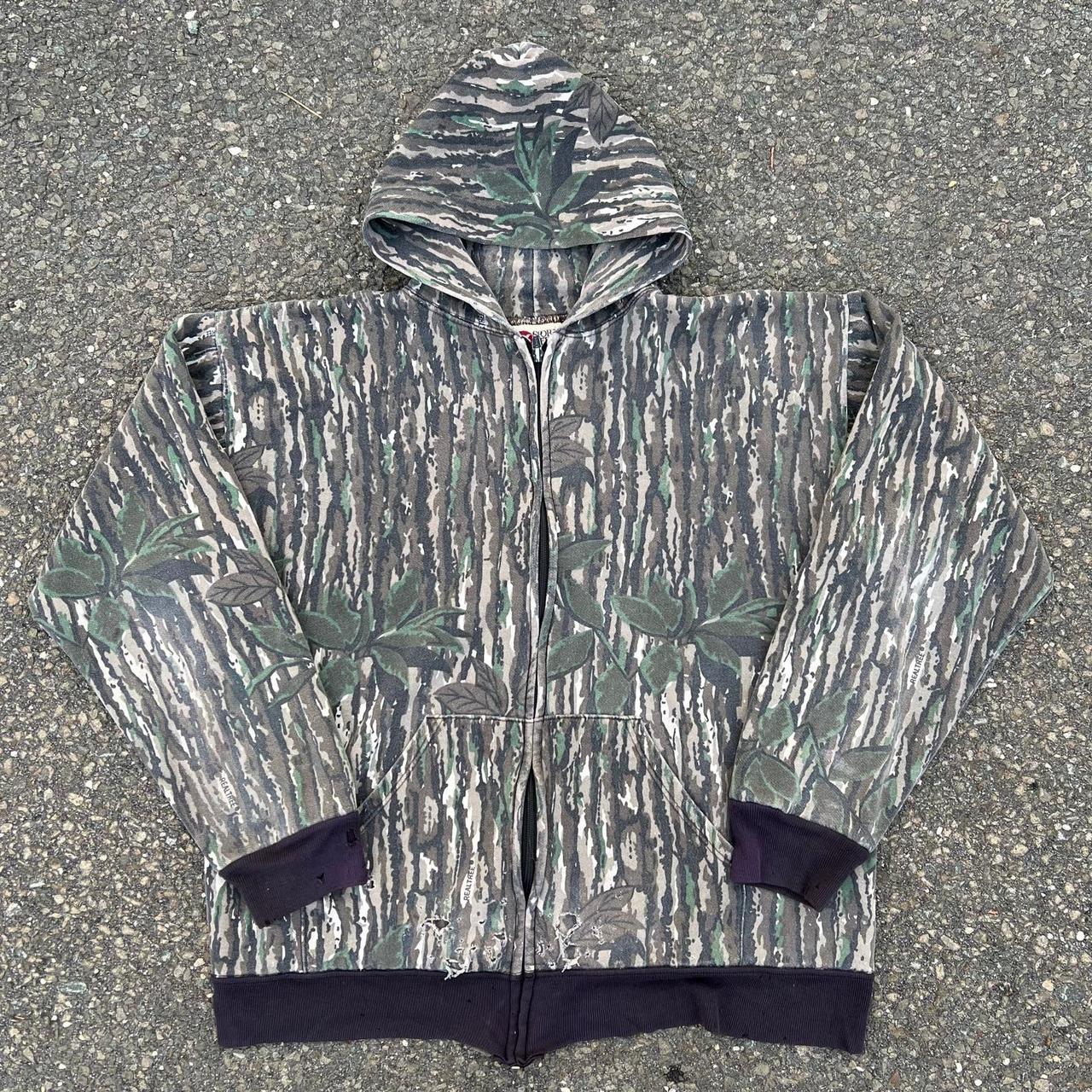 Tree bark shop camo hoodie