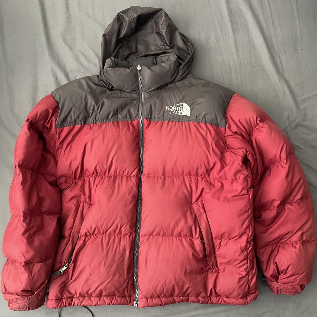 The North Face red puffer jacket - Depop