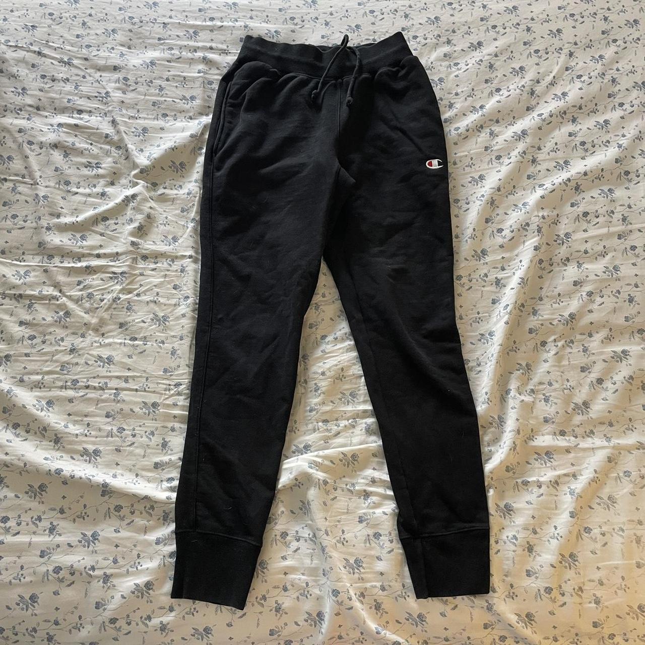 black Champion reverse weave sweatpants men s size. Depop