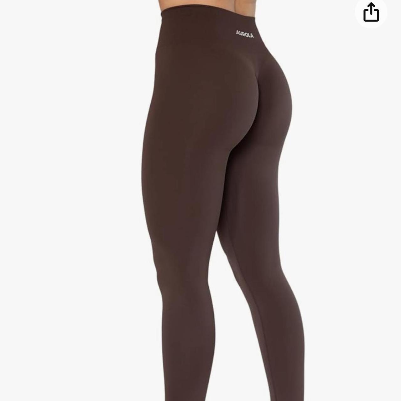 Selling my khaki green Aimn gym tights because I - Depop