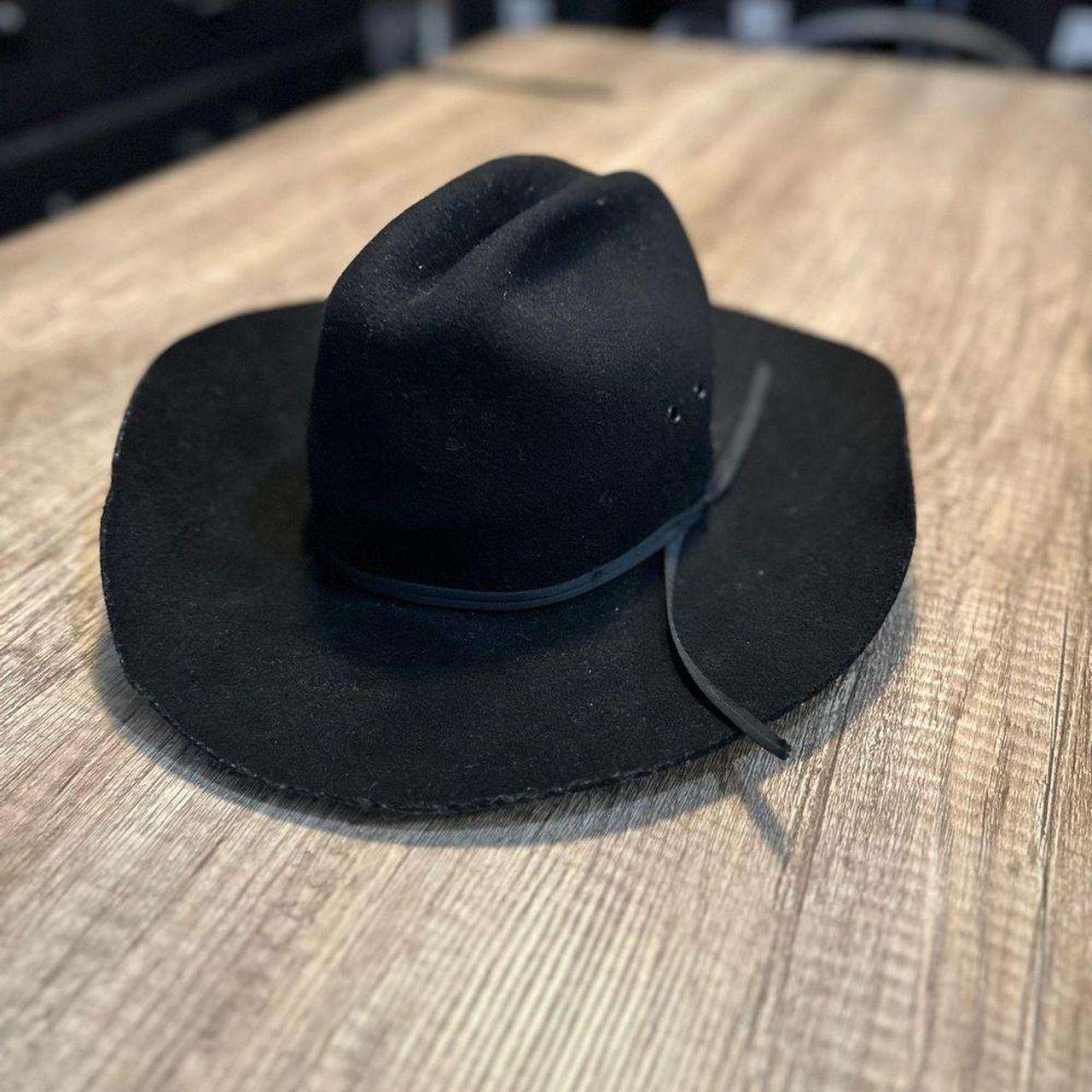 Men's Black Felt Western Hat. Cowboy Rodeo Black Hat. 